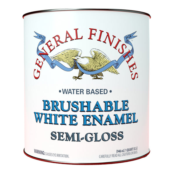 General Finishes Brushable White Enamel - Water Based - Satin - Gallon