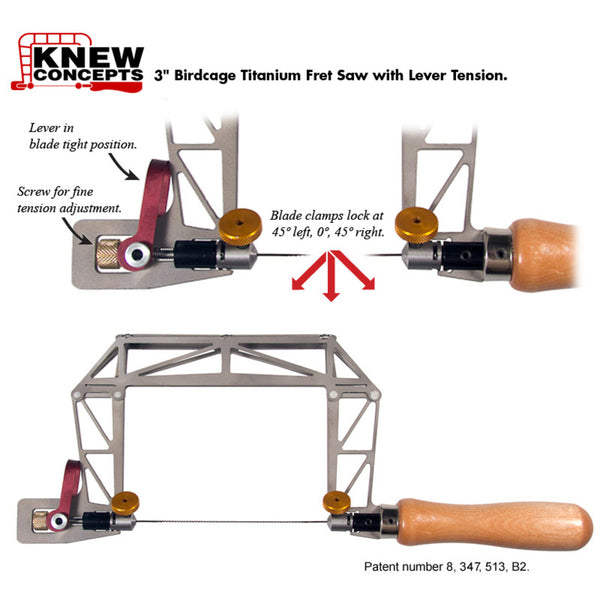 Buy Knew Concepts 3 Titanium Birdcage Fret Saw with Lever Tension at Prime  Tools for only $ 212.13