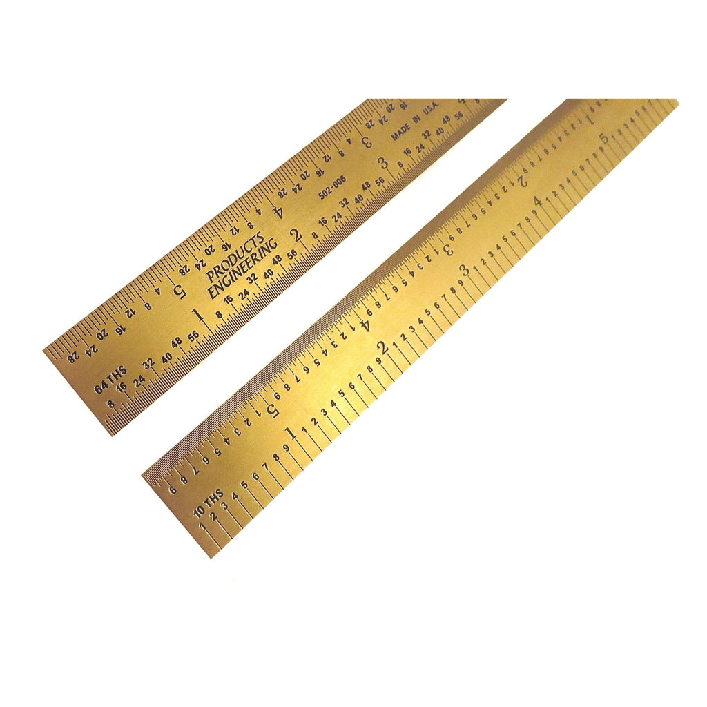 Buy PEC Tools Rigid 6 5R Titanium Nitride (TiN) Coated Extreme Scratch  Resistant Ultra High Contrast Machinist Engineer Ruler Scale with Markings  1/10, 1/100, 1/32 & 1/64 502-006TN at Prime Tools for only $ 41.40