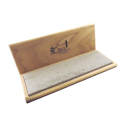 Extra Large Genuine Arkansas Soft (Medium) Knife Sharpening Bench Stone Whetstone 10" x 3" x 1/2" in Wood Box MAB-1032-C